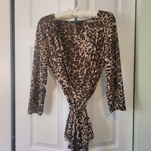 INC Animal Print Blouse